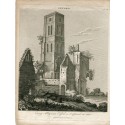 Osney Abbey near Oxford as it appeared in 1640' grabado por Dale en 1820