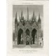 West front of Peterborough Cathedral' grabado por J. Chapman sobre obra de J. Carter