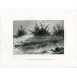 Le rapide sopra le cascate del Niagara. Da WH Bartlett. Incisione di R. Brandard (1840)