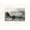 Monumento di Brock (dal lato americano) - Incisione antica (circa 1840)