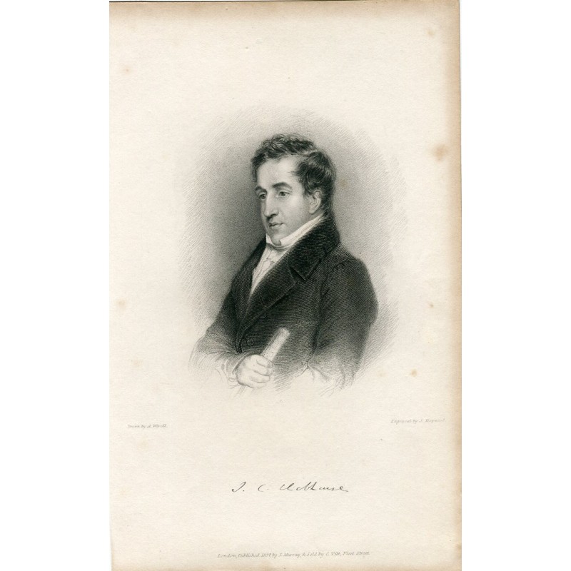 John Hobhouse, 1er baron Broughton - gravure de 1834