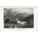 Italy. «Convent of the Vallambrosa» Engraving drawn by JD Harding and engraved by J. Henshall in 1832