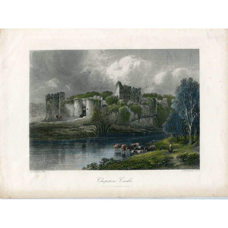 Chepstow Castle, gestochen von R. Hinshelwood (1875)