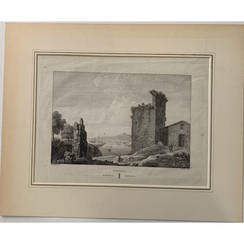 Amposta Castle, Tarragona - Alexandre Laborde - Antique print 1810