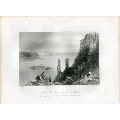 Austria. 'The Nuns Tower- Castle of Theben' grabado por W. H. Barlett