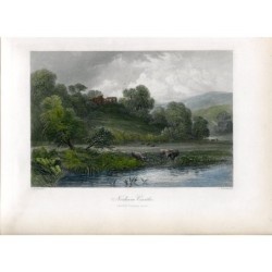 England. Stich von Norham Castle von A. Willmore