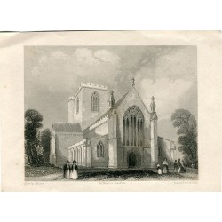 "Pour la cathédrale de Winkles' dessiné par C. Warren et gravé par B. Winkless