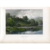 England. Norham Castle engraving by A. Willmore