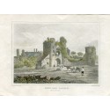 Inglaterra. Pencoed Castle. grabado por W. Woolnoth sobre un dibujo de F. Stockdale