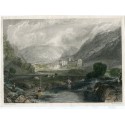 «Rivaulx Abbey Yorkshire engraving made in 1827 by F. Goodall on the work of JMWTurner