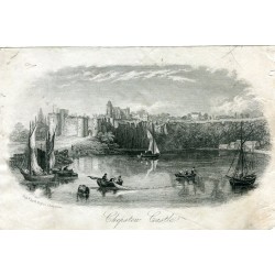 Gales. Chepstow Castle. grabado publicado por R. Taylor
