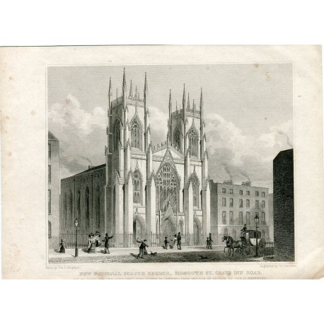 New national scotch church sSdmouth st. grays inn road' by Thomas Shefherd 1829