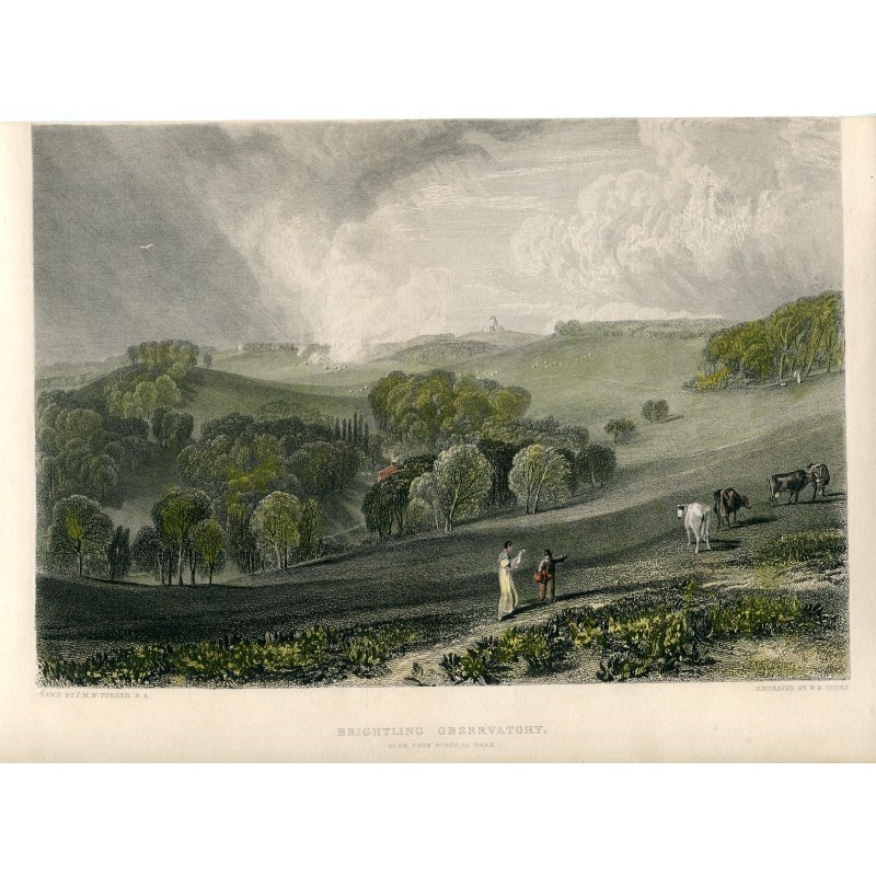 England. Brightling Observatory, gestochen von WB Cooke, 1819