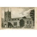 Bletchley Church in Bucks engraved by T. Prattent after work by WP in 1794