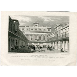 «London horse&carriage repository Gray's inn road» engraving by W. Deeble on the work of Th.H.Shepherd