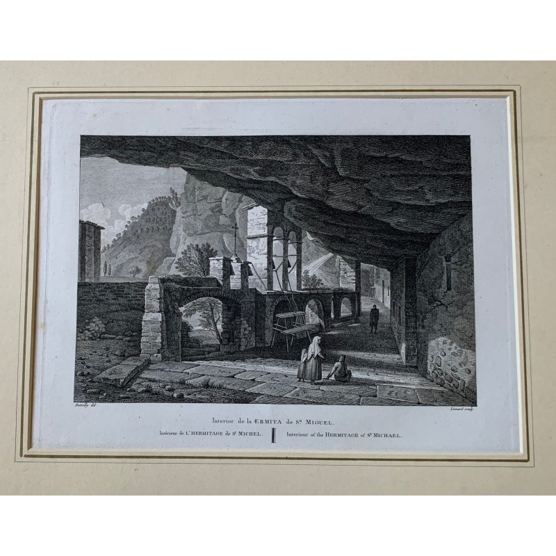 Ermitage de Sant Miquel de Mata, Mataró Alexandre Laborde - Imprimé ancien 1810