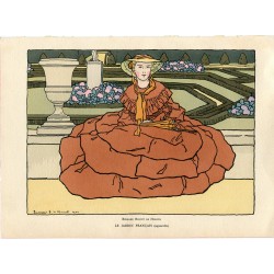 «Le jardin francais» Litografía coloreada de Bernad Boutet de Monvel 1904