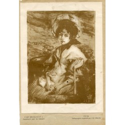 L'étude' Lithographie originale de JE Blanche (1861-1942)