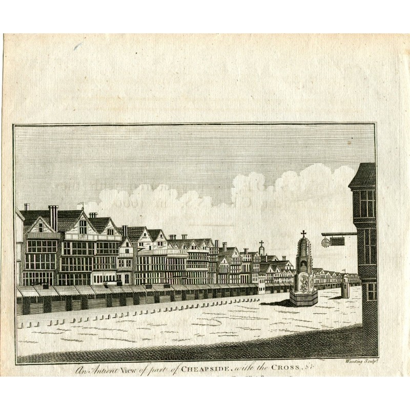 Croix de Cheapside (Croix d'Eleanor). Gravure de 1795