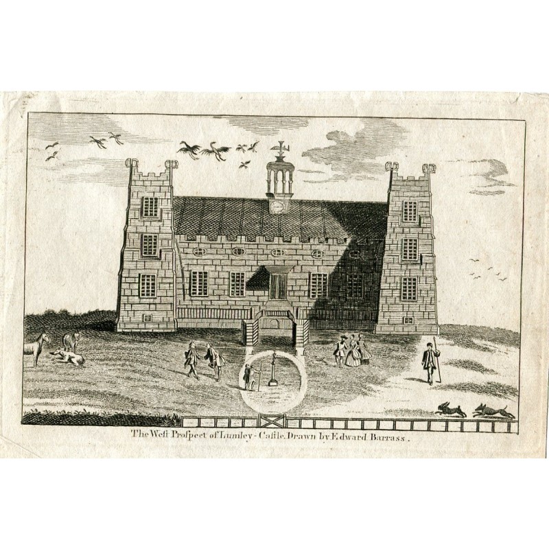 Angleterre. La perspective du château de Lumley, dessinée par Edward Barrass