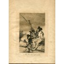 Goya etching. Lads Making Ready (Muchachos al Avío). Plate 11 from The Caprices etching series, 1937 edition.