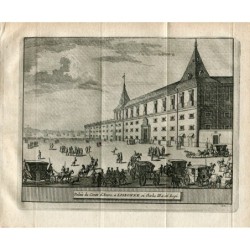 Portogallo. Palais du Comte d'Avero a Lisbonne ou Charles III a ete Logé inciso nel 1715 da Alvarez de Colmenar.