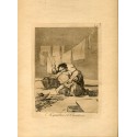 Goya etching. If he broke the pot (Si quebró el cantaro). Plate 25 from The Caprices etching series, 1937 edition.