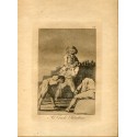 Aguafuerte de Goya. Al Conde Palatino (Al Conde Palatino). Lámina 33 de la serie de grabados Los Caprichos, edición de 1937.