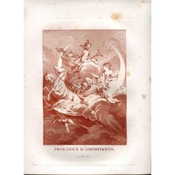 Prolog D'Amphitryon, gestochen von Laurent Cars, erfunden und gezeichnet von F. Boucher.