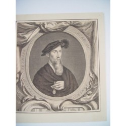 Édouard Seymour, duc de Somerset, d'après Hans Holbein. Gravure de J. Houbraken (vers 1820).